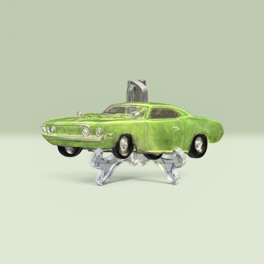 Green Classic Muscle Car Decor | Retro Auto Collectible Handcrafted Resin Gift - Picture 4 of 5